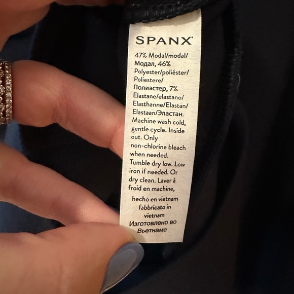Spanx AirEssentials Quarter Zip Modal Navy Pullover Sweatshirt size 3XL - Picture 5 of 5
